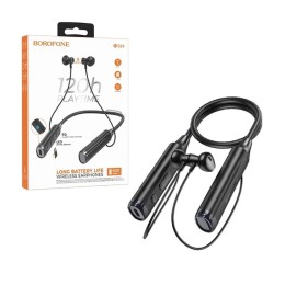 Беспроводные спорт наушники BOROFONE BE64 (120 ч/800 mAh/TF) черные