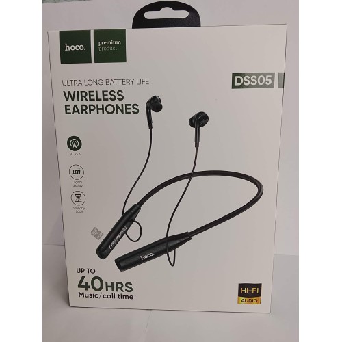 Беспроводные спорт наушники HOCO DSS05 (40 ч/300 mAh) черные