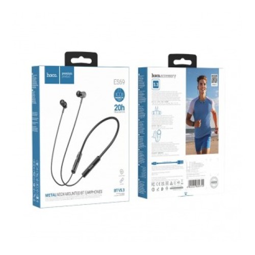 Беспроводные спорт наушники HOCO ES69 (20 ч/200 mAh) черные