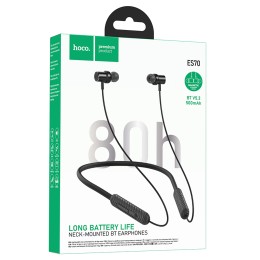 Беспроводные спорт наушники HOCO ES70 (80 ч/500 mAh) черные