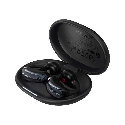 Беспроводные TWS наушники ACEFAST FA006 клипсы (28 ч/400 mAh) черные