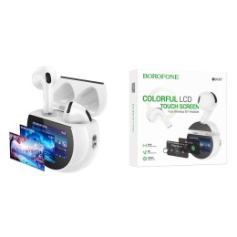 Беспроводные TWS наушники BOROFONE BW87 (4 ч/300 mAh/сенсорный экран) белые