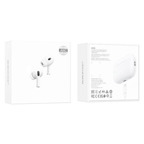 Беспроводные TWS наушники BOROFONE BW93 ANC (4 ч/300 mAh) белые