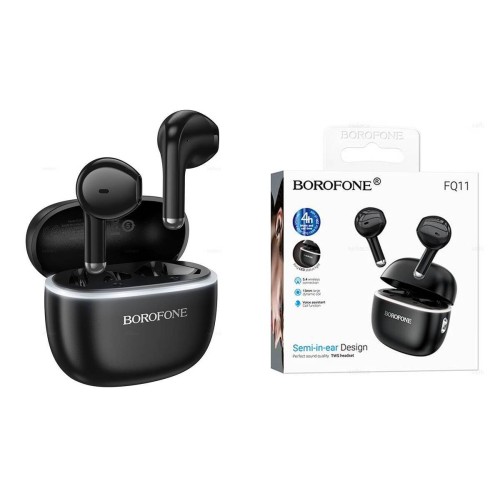 Беспроводные TWS наушники BOROFONE FQ11 (4 ч/300 mAh) черные