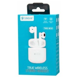 Беспроводные TWS наушники Celebrat W16 (4 ч/380 mAh) белые