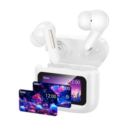 Беспроводные TWS наушники HOCO EQ14 (7 ч/500 mAh/дисплей) белые