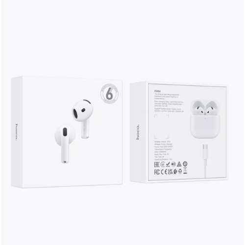 Беспроводные TWS наушники HOCO EW84 (6 ч/300 mAh) белые