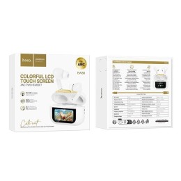 Беспроводные TWS наушники HOCO EW88 (4 ч/300 mAh/сенсорный экран) белые