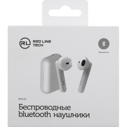 Беспроводные TWS наушники Red Line с микрофоном BHS-22 (4 ч/250 mAh) белые