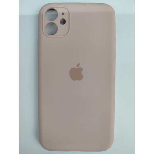 Чехол copy original силиконовый iPhone 11 (защита камеры) (07) пудра