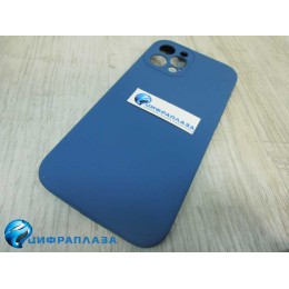 Чехол copy original силиконовый iPhone 12 Pro Max (защита камеры) (16) темно-синий*