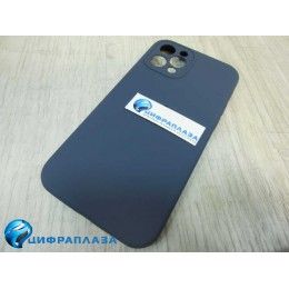 Чехол copy original силиконовый iPhone 12 Pro (защита камеры) (07) темно-синий*