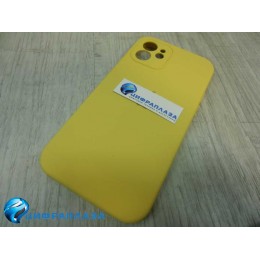 Чехол copy original силиконовый iPhone 12 (защита камеры) (04) желтый*