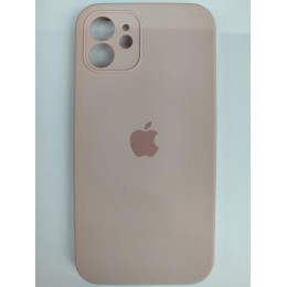 Чехол copy original силиконовый iPhone 12 (защита камеры) (11) пудра