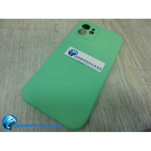 Чехол copy original силиконовый iPhone 12 (защита камеры) (50) зеленый*