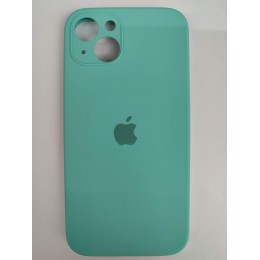 Чехол copy original силиконовый iPhone 13 (защита камеры) (02) бирюзовый