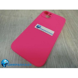 Чехол copy original силиконовый iPhone 14 Plus (защита камеры) (23) ярко-розовый*