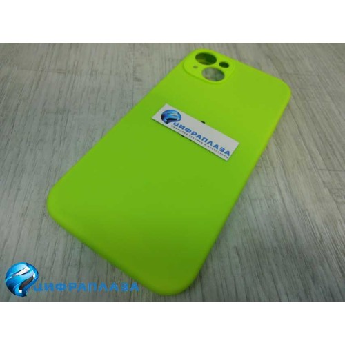 Чехол copy original силиконовый iPhone 14 Plus (защита камеры) (24) салатовый*