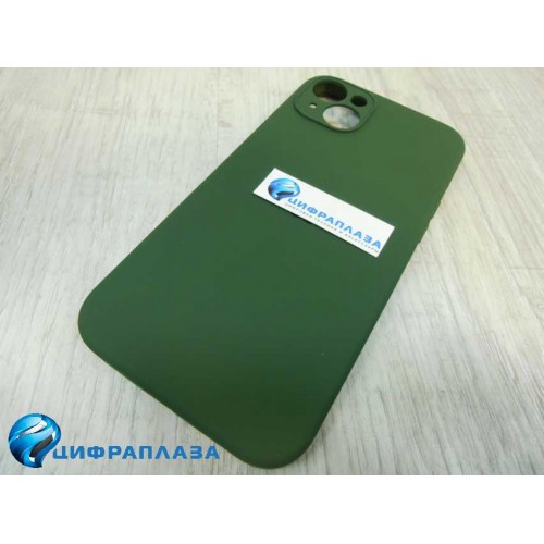 Чехол copy original силиконовый iPhone 14 Plus (защита камеры) (40) темно-зеленый*