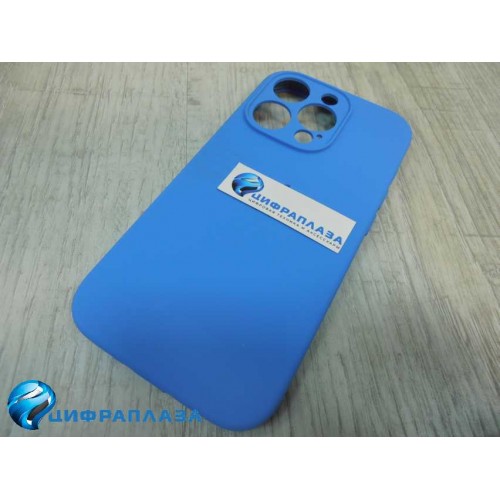 Чехол copy original силиконовый iPhone 14 Pro (защита камеры) (03) синий*