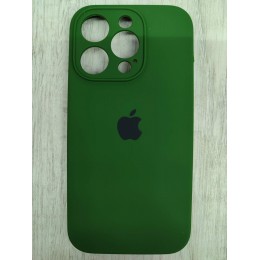 Чехол copy original силиконовый iPhone 14 Pro (защита камеры) (07) темно-зеленый