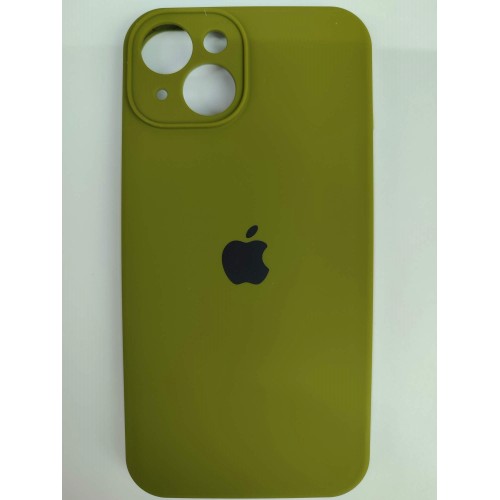 Чехол copy original силиконовый iPhone 14 (защита камеры) (20) хаки