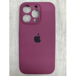 Чехол copy original силиконовый iPhone 15 Pro (защита камеры) (26) бордовый