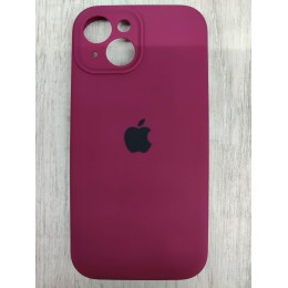 Чехол copy original силиконовый iPhone 15 (защита камеры) (26) бордовый