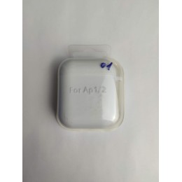 Чехол для наушников AirPods 1/2 Protection Case с карабином (01) белый