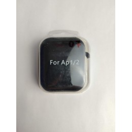 Чехол для наушников AirPods 1/2 Protection Case с карабином (07) черный