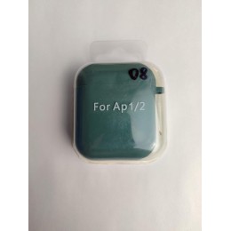 Чехол для наушников AirPods 1/2 Protection Case с карабином (08) ель