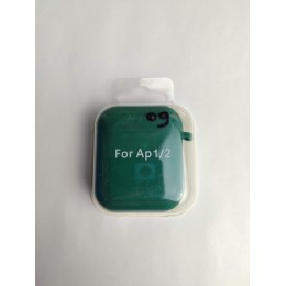 Чехол для наушников AirPods 1/2 Protection Case с карабином (09) темно-зеленый