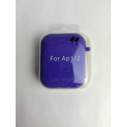 Чехол для наушников AirPods 1/2 Protection Case с карабином (11) фиолетовый