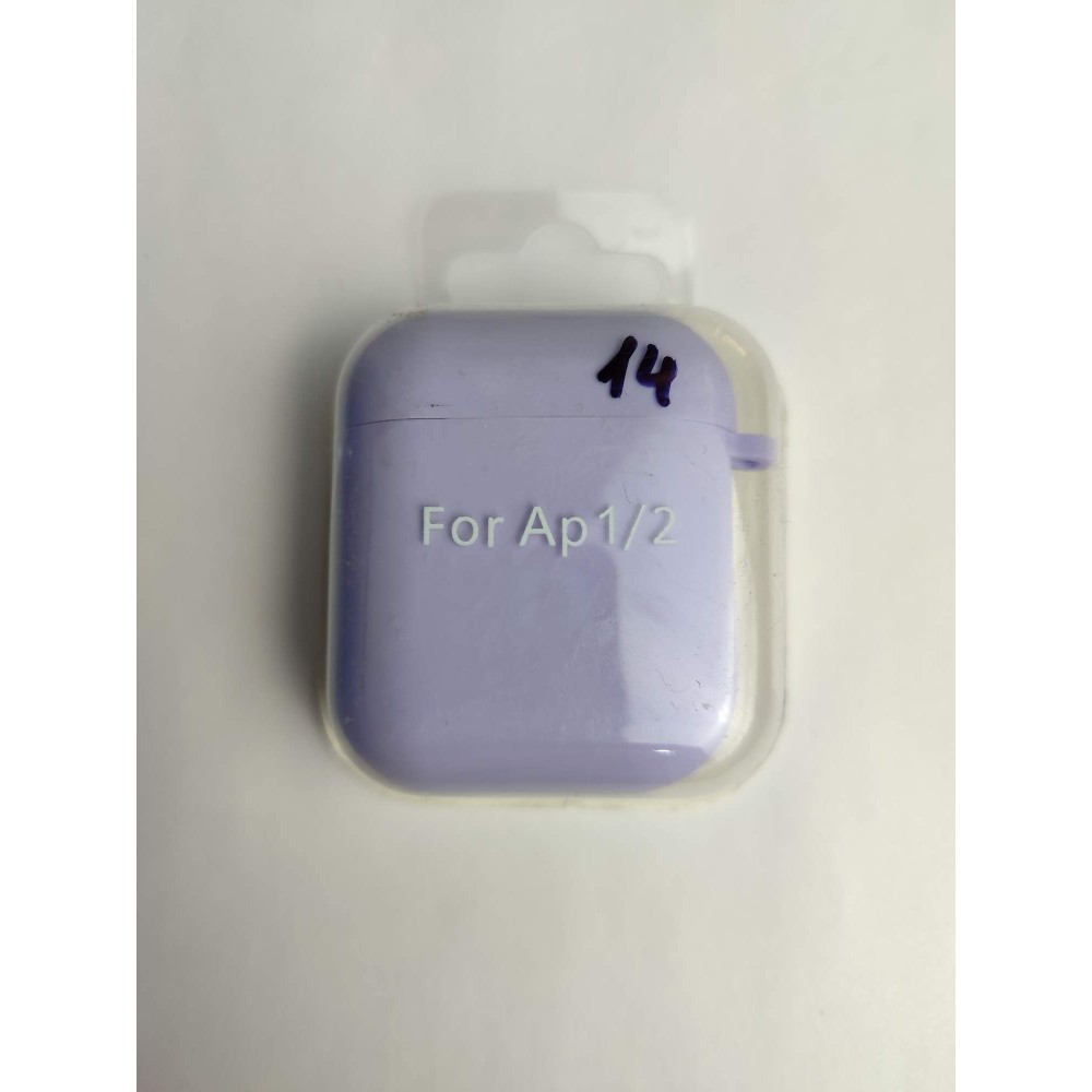 Чехол для наушников AirPods 1/2 Protection Case с карабином (14) сиреневый
