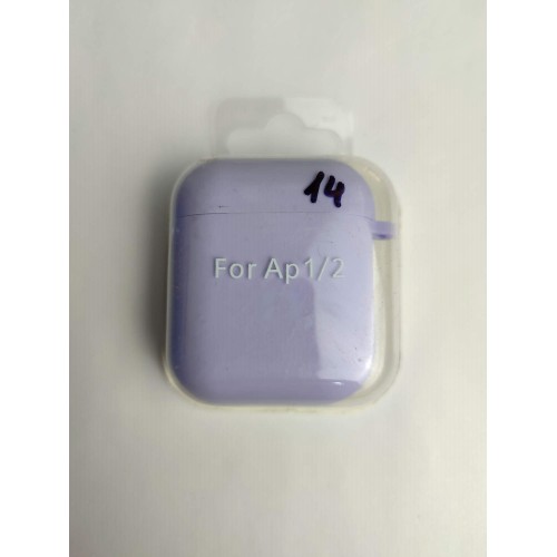 Чехол для наушников AirPods 1/2 Protection Case с карабином (14) сиреневый