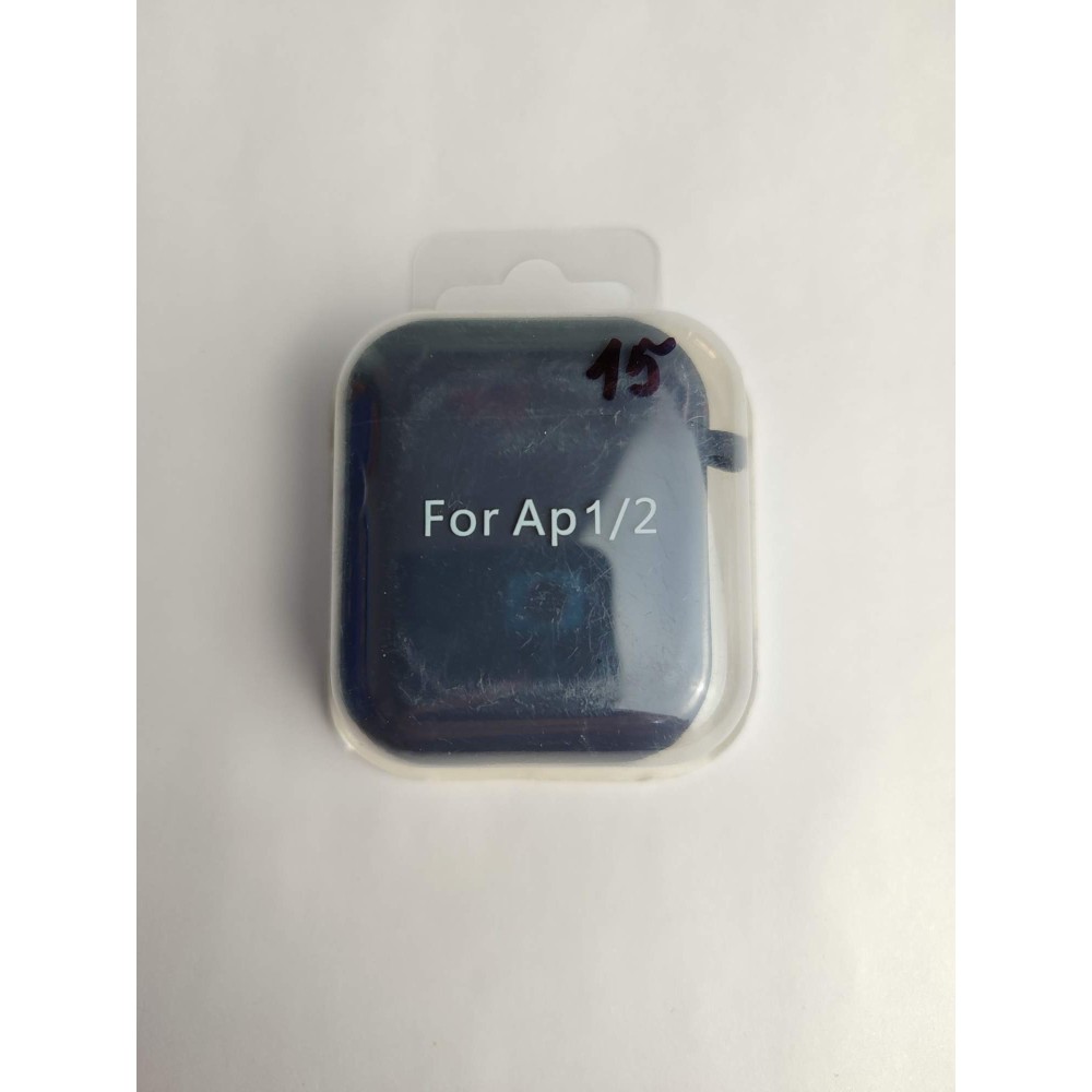 Чехол для наушников AirPods 1/2 Protection Case с карабином (15) темно-синий