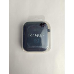 Чехол для наушников AirPods 1/2 Protection Case с карабином (15) темно-синий