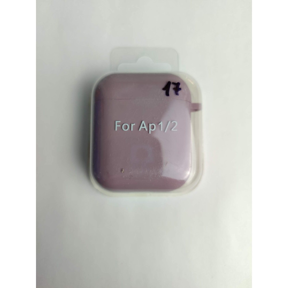 Чехол для наушников AirPods 1/2 Protection Case с карабином (17) лиловый