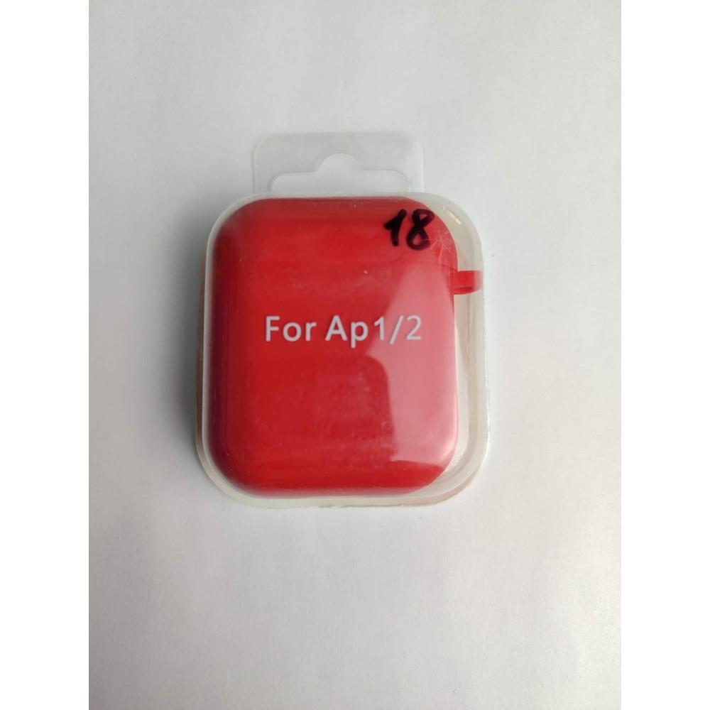 Чехол для наушников AirPods 1/2 Protection Case с карабином (18) красный