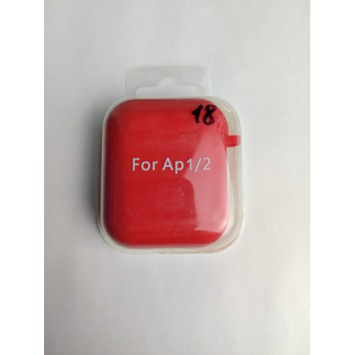 Чехол для наушников AirPods 1/2 Protection Case с карабином (18) красный