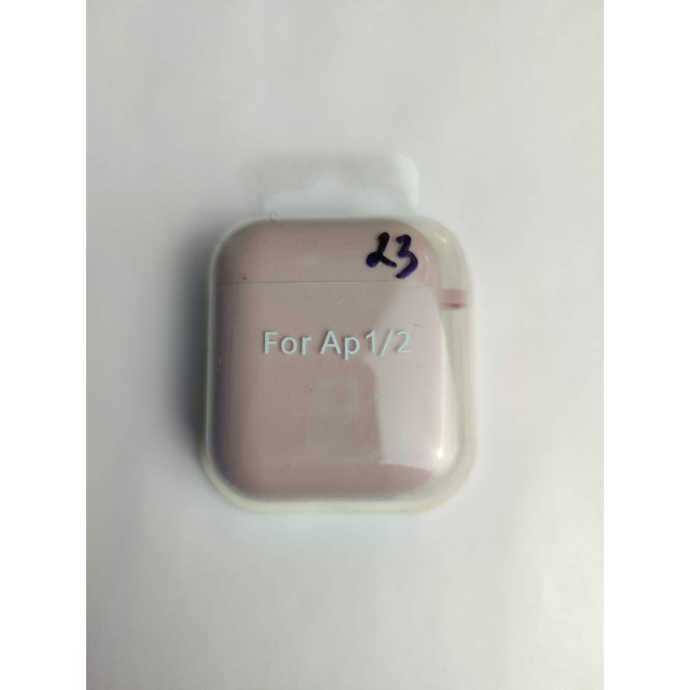 Чехол для наушников AirPods 1/2 Protection Case с карабином (23) пудра