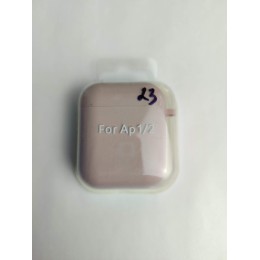 Чехол для наушников AirPods 1/2 Protection Case с карабином (23) пудра