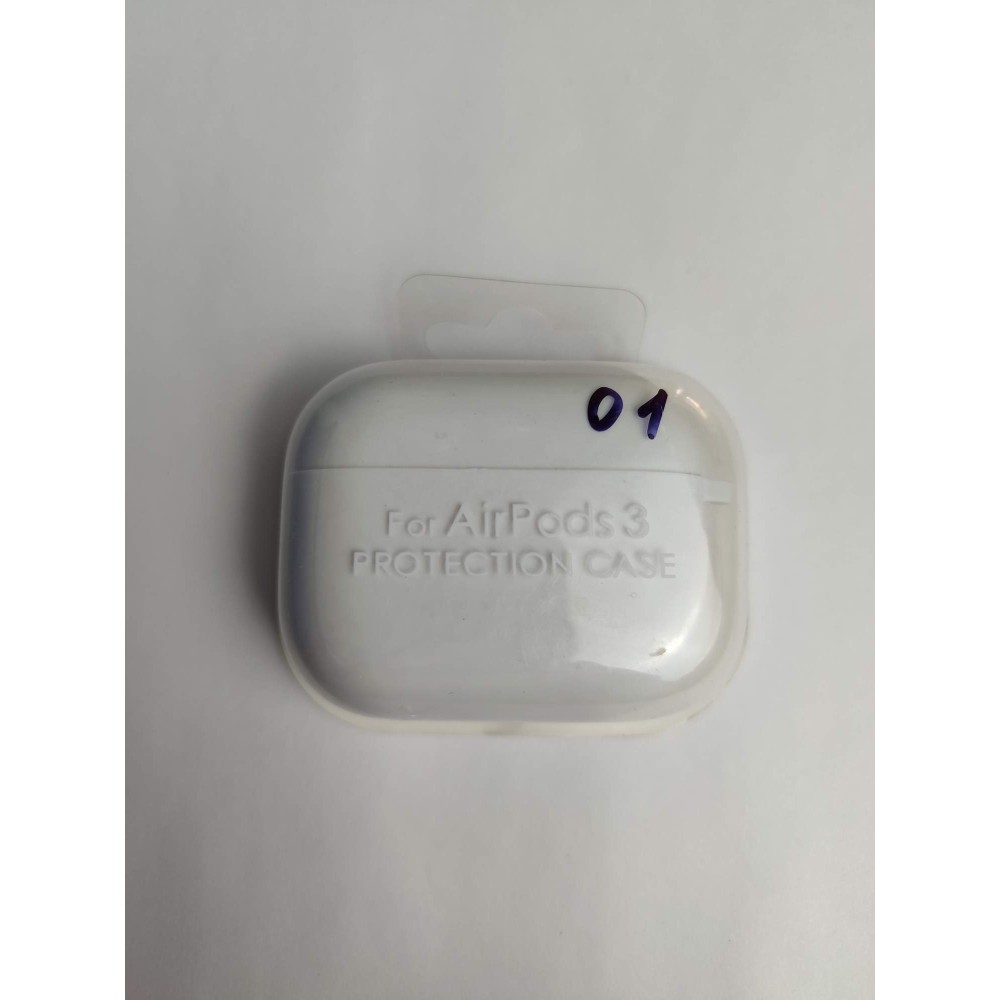 Чехол для наушников AirPods 3 Protection Case с карабином (01) белый