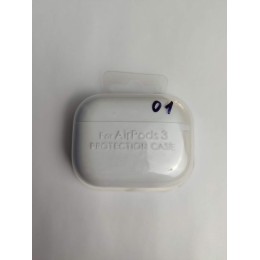 Чехол для наушников AirPods 3 Protection Case с карабином (01) белый 