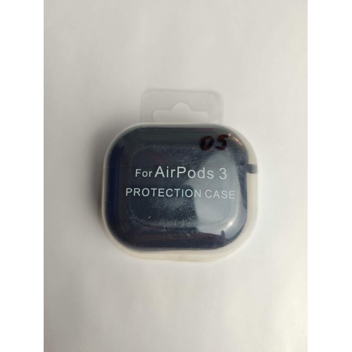 Чехол для наушников AirPods 3 Protection Case с карабином (05) темно-синий 