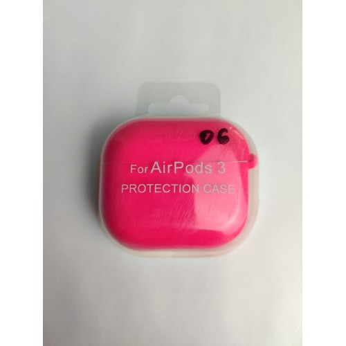 Чехол для наушников AirPods 3 Protection Case с карабином (06) фуксия 