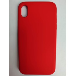 Чехол iPhone XR Silicone Case без логотипа и покрытием Soft touch красный (014)