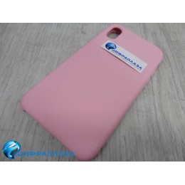 Чехол iPhone XR Silicone Case с логотипом и покрытием Soft touch (006) розовый