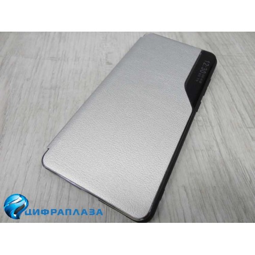 Чехол-книжка Samsung M32 Smart View Flip Case под кожу серебристый