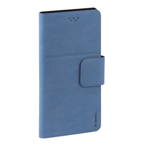 Чехол-книжка универсальный MAVERICK Slimcase, 5,2-5,5", XL, алькантара, морской синий